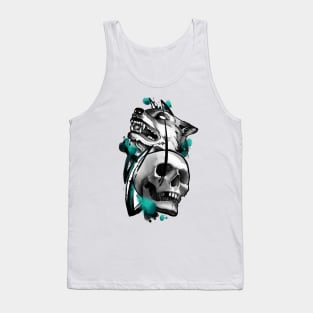 dog and skull Tank Top